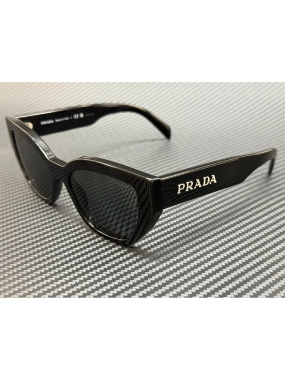 New PRADA Women Black Sunglasses 53-18-145